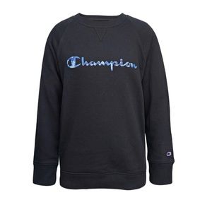 Girls Champion Tie Dye Script Fleece Pullover Sweatshirt